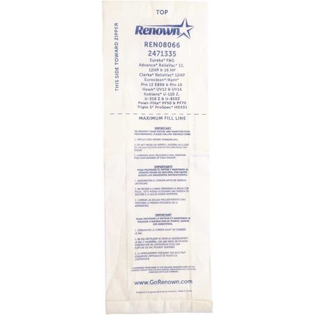 RENOWN Vacuum Bag for Eureka F&G.Equivalent to 52320A, 3PK REN08066